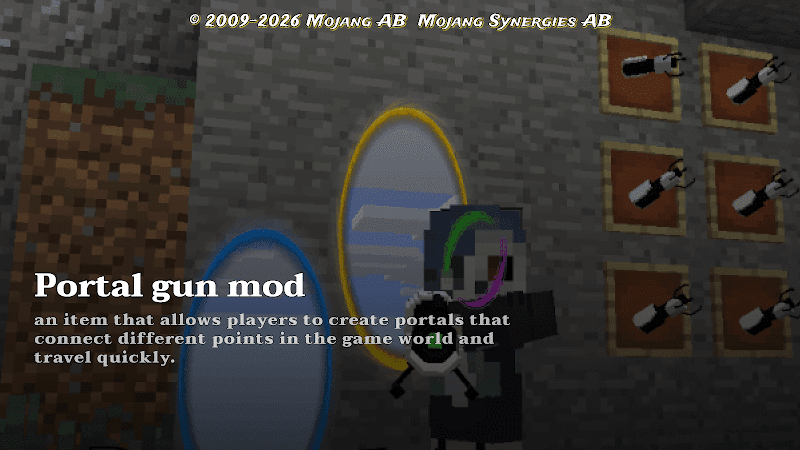Portal Gun Mod for Minecraft 1